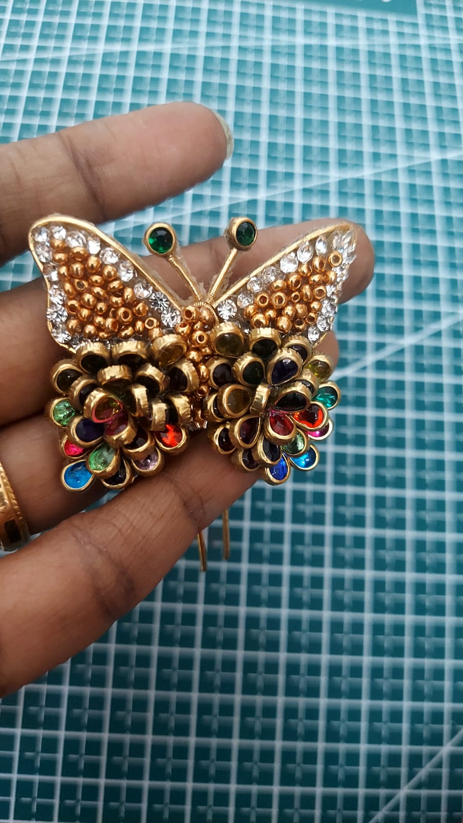 butterfly hair brooch