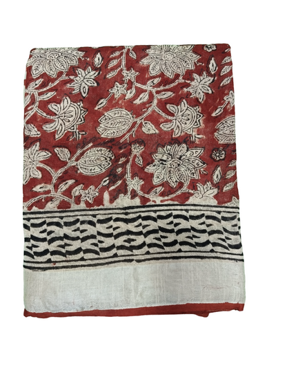 bagru cotton linen  saree 