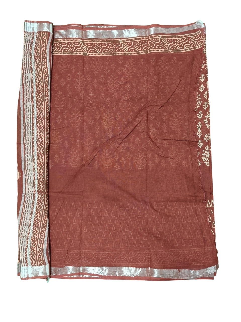 bagru cotton linen  saree 