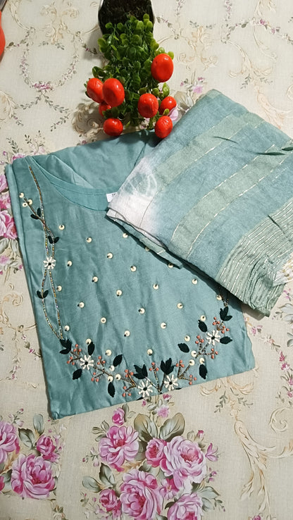 muslin silk kurti 