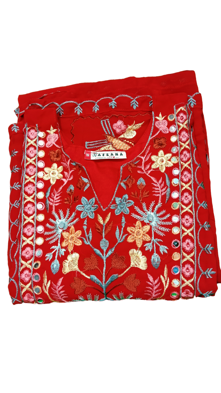 georgette kurta palazzo set 