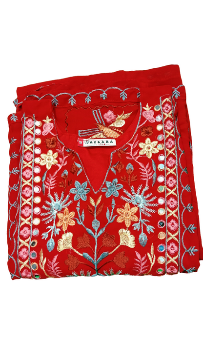 georgette kurta palazzo set 