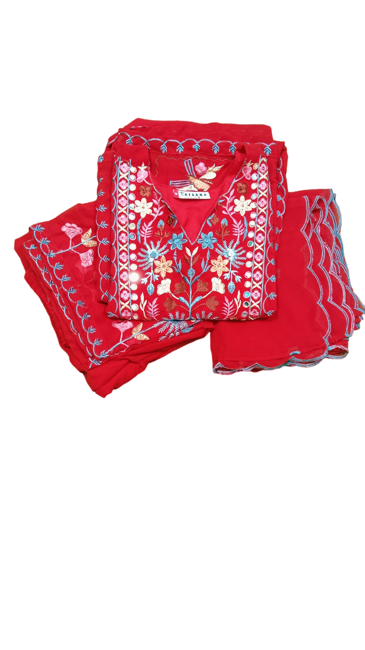 georgette kurta palazzo set 
