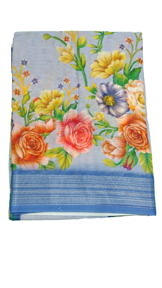kalamkari linen saree 
