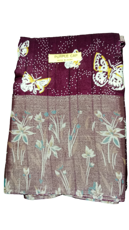 chanderi linen saree 