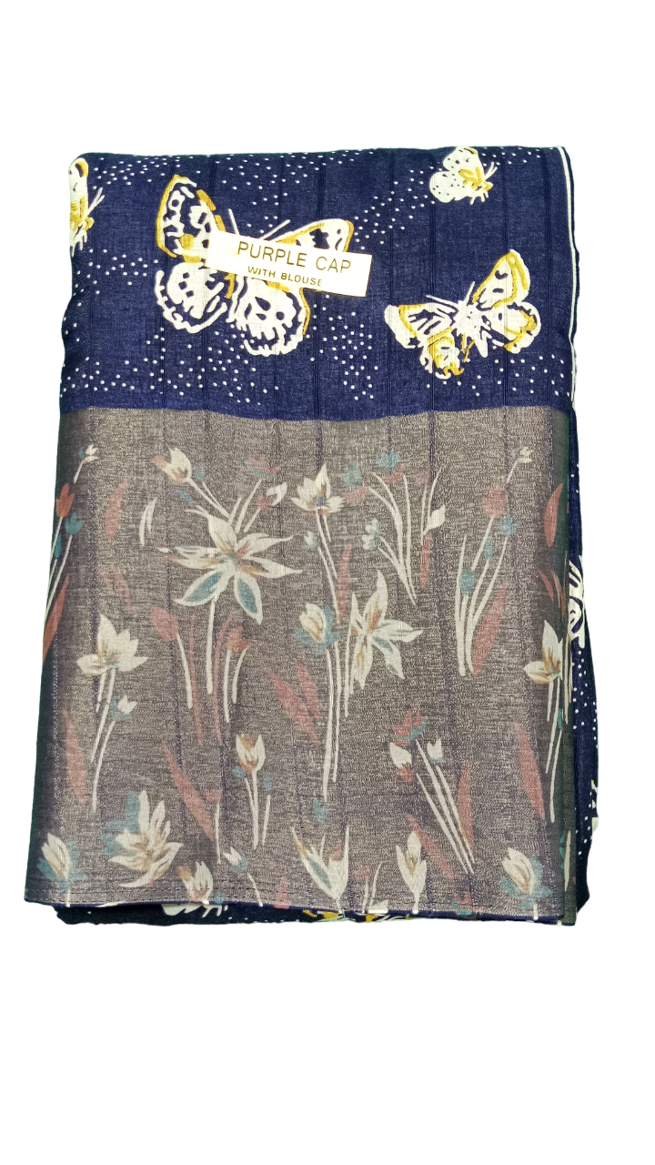 chanderi linen saree 