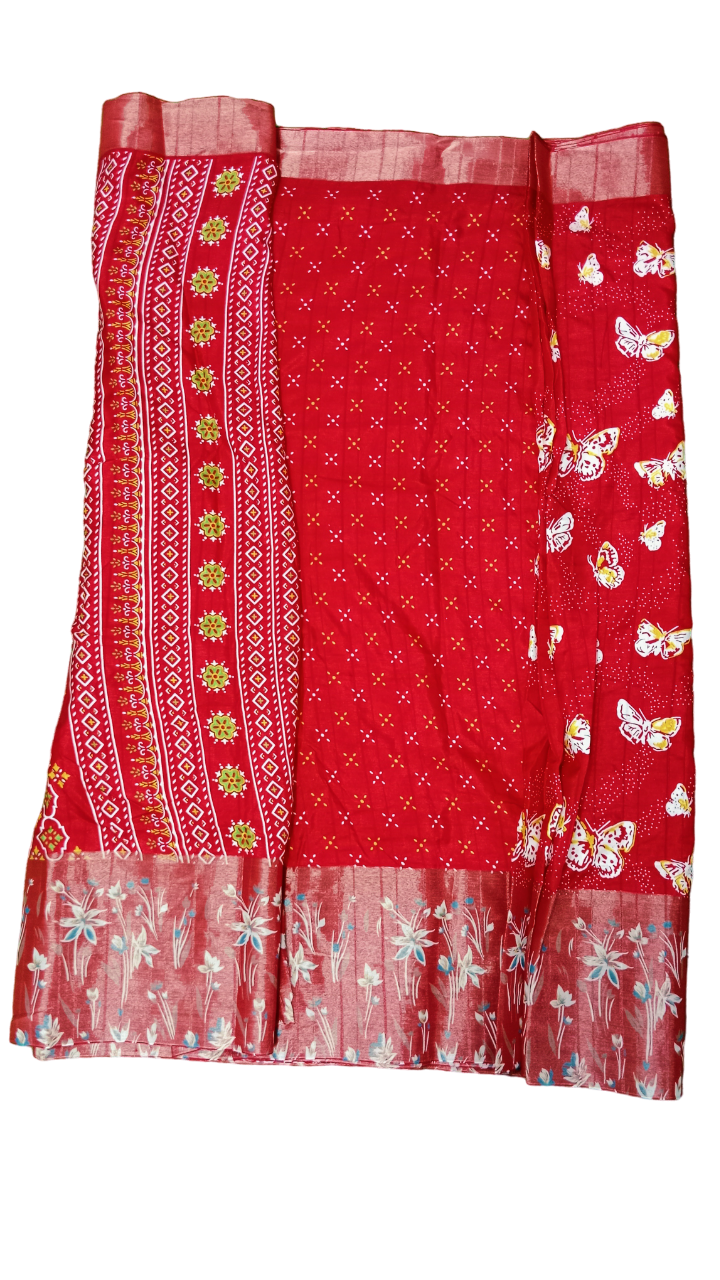chanderi linen saree 