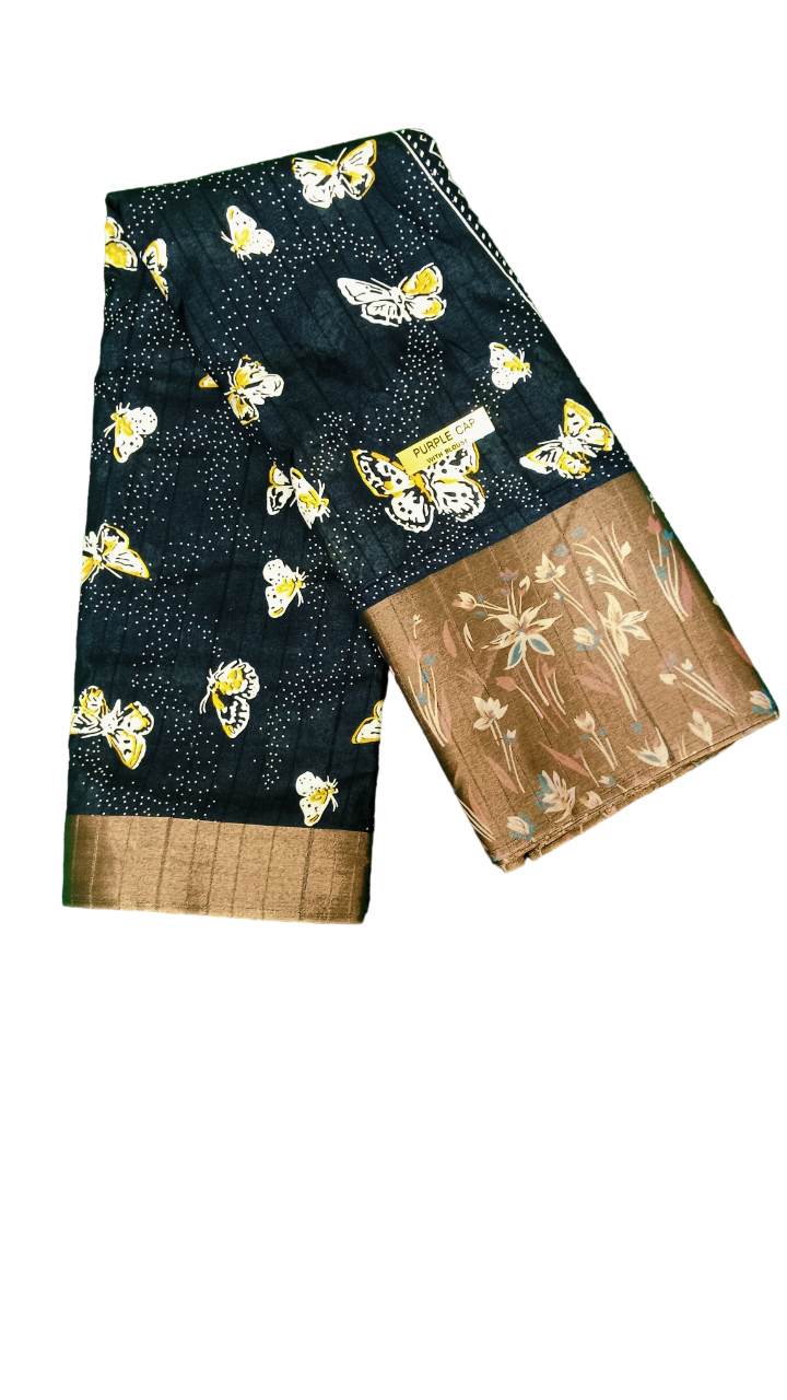 chanderi linen saree 