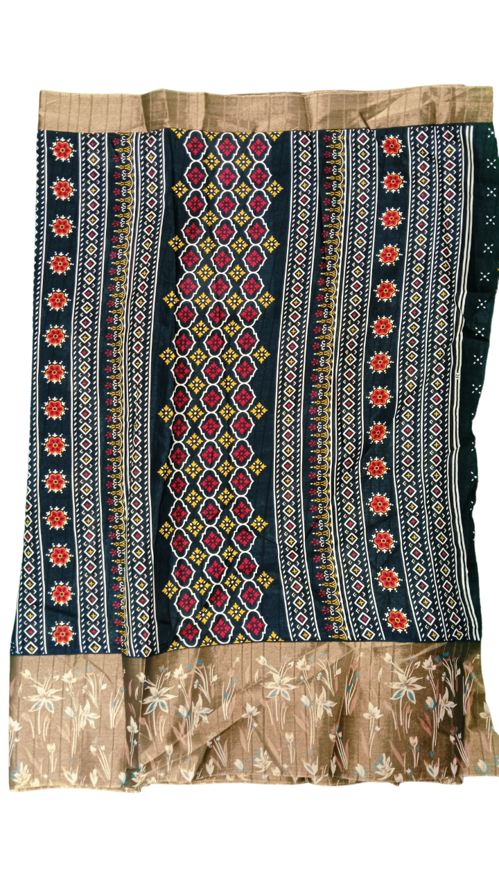 chanderi linen saree 