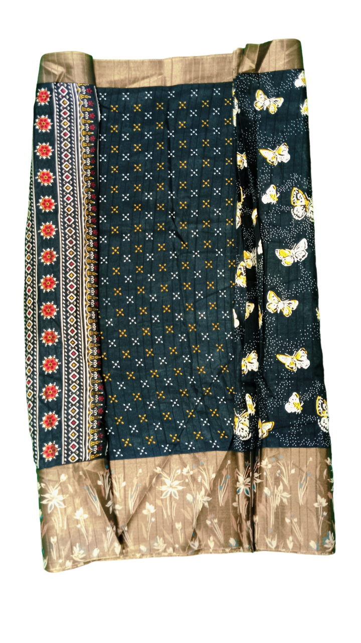chanderi linen saree 