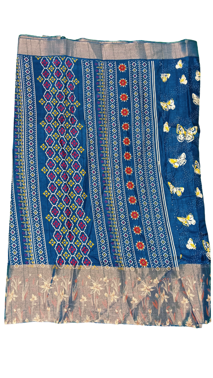 chanderi linen saree 