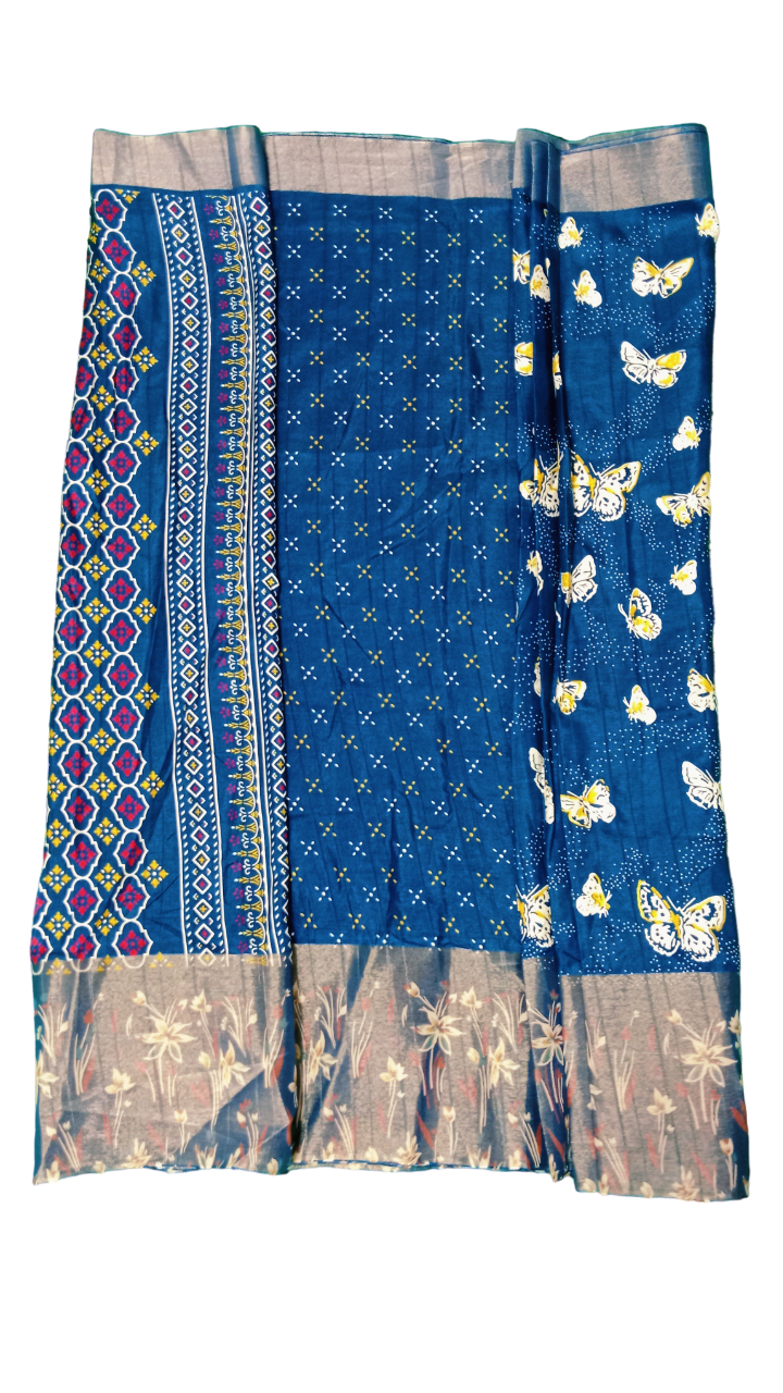 chanderi linen saree 
