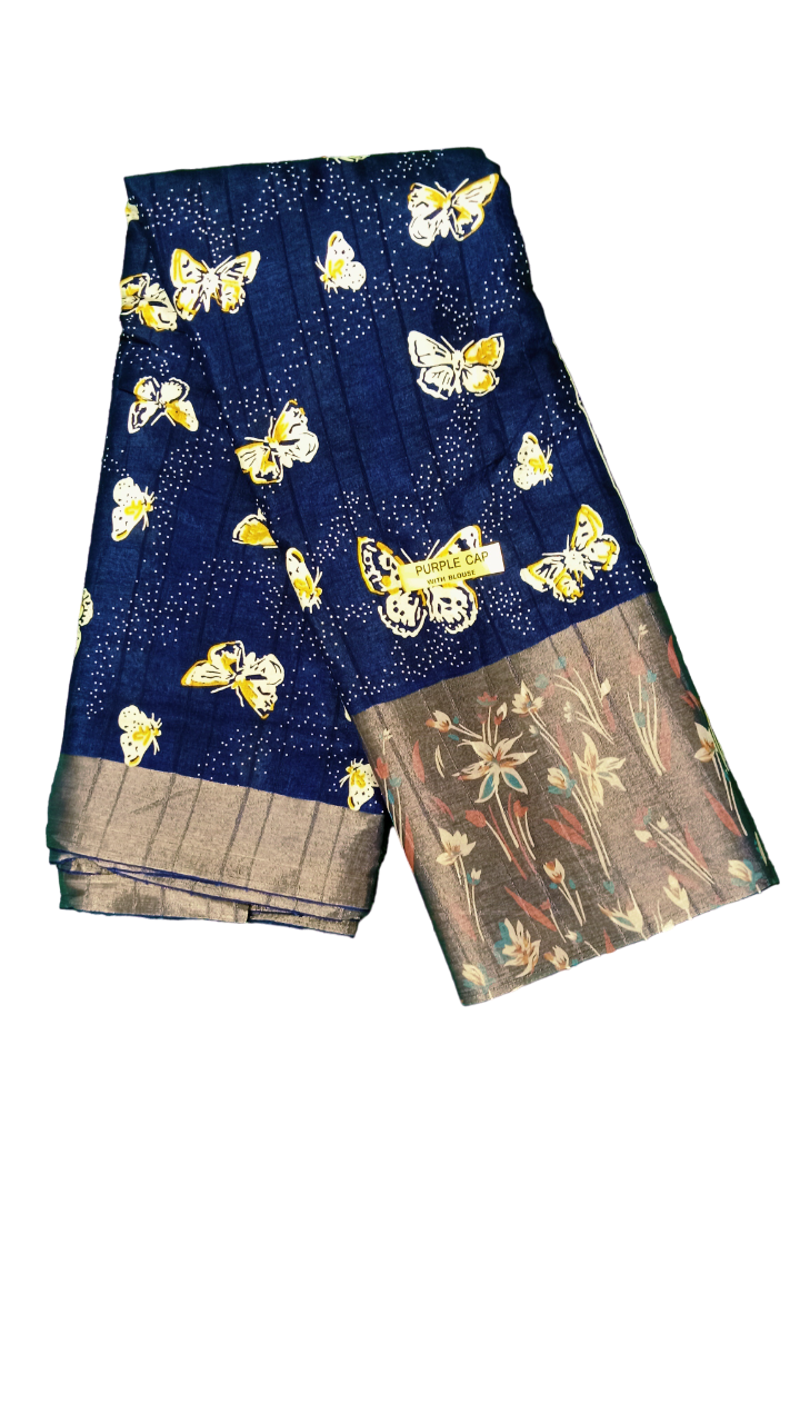 chanderi linen saree 