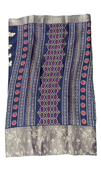 chanderi linen saree 