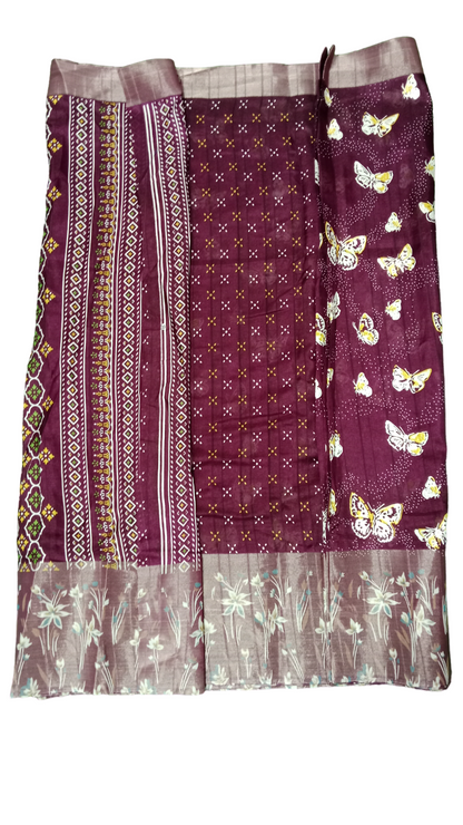chanderi linen saree 