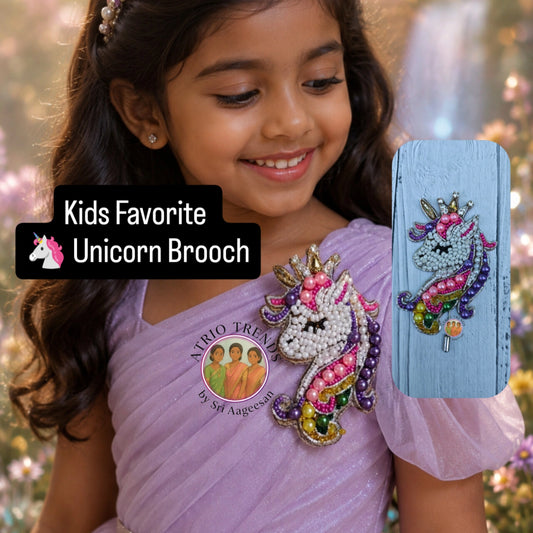 kids unicorn brooch pin 